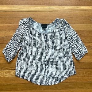 Vintage black and white blouse